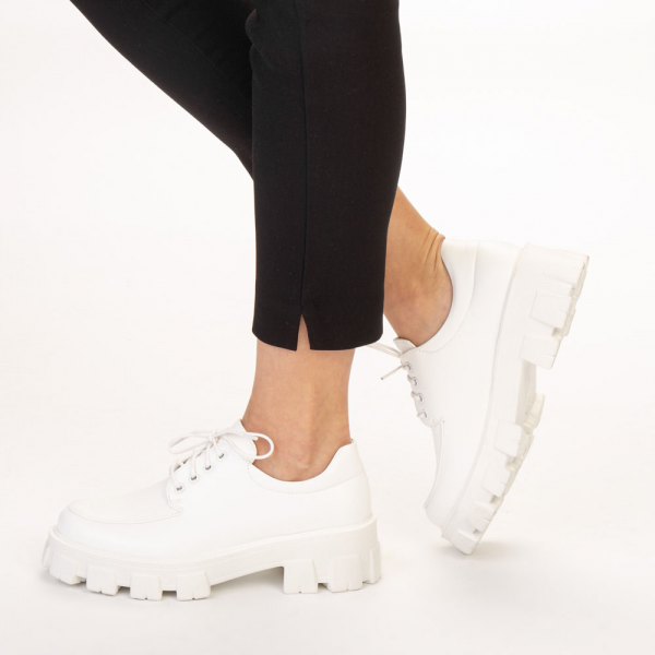 Γυναικεία casual παπούτσια  Regan λευκά, 2 - Kalapod.gr
